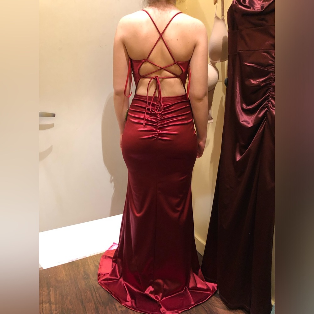 Wine red prom dress from Windsor